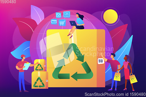 Image of Low impact packaging concept vector illustration