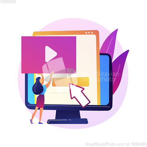 Image of Video editing vector concept metaphor