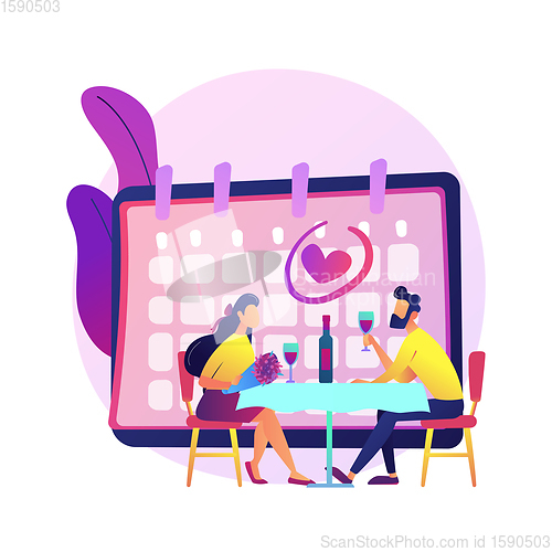 Image of Romantic date vector concept metaphor