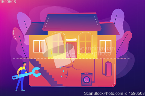 Image of Basement services concept vector illustration