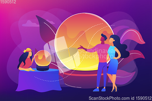 Image of Fortune telling concept vector illustration