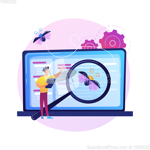 Image of Software testing vector concept metaphor