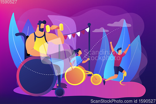 Image of Disabled sports concept vector illustration