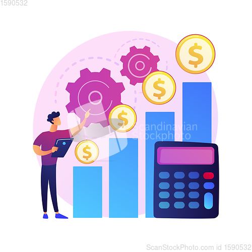 Image of Income increasing vector concept metaphor