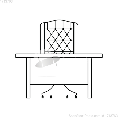 Image of Icon of Table and armchair