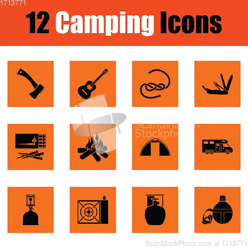 Image of Camping icon set