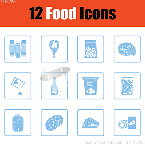 Image of Set of food icons