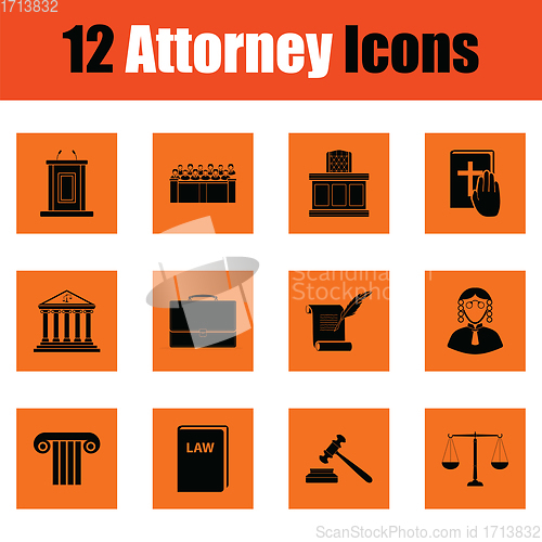 Image of Set of attorney  icons