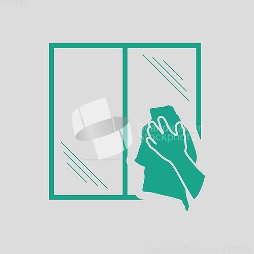 Image of Hand wiping window icon