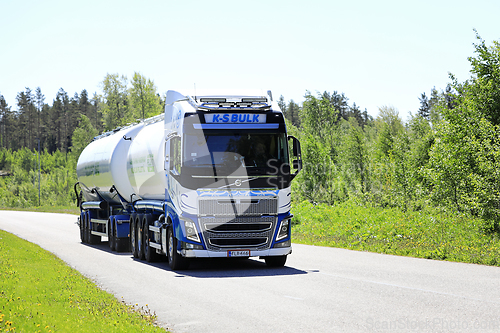 Image of Volvo FH16 Tank Truck Trucking in the Summer