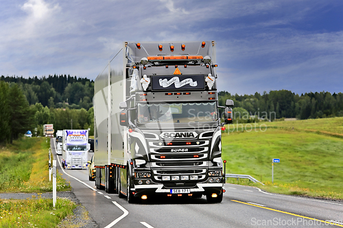 Image of Beautiful Scania Streamline Truck on Road