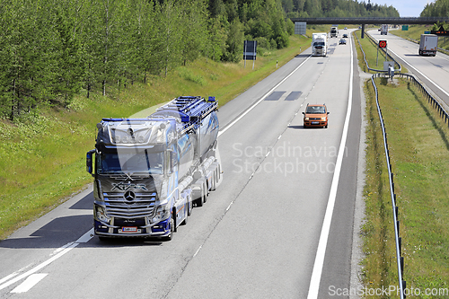 Image of Motorway Landscape with Show Truck Xtar