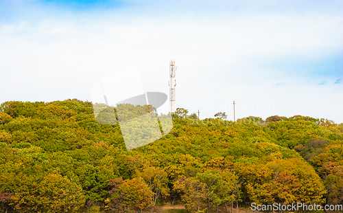 Image of Telecommunications antenna tower