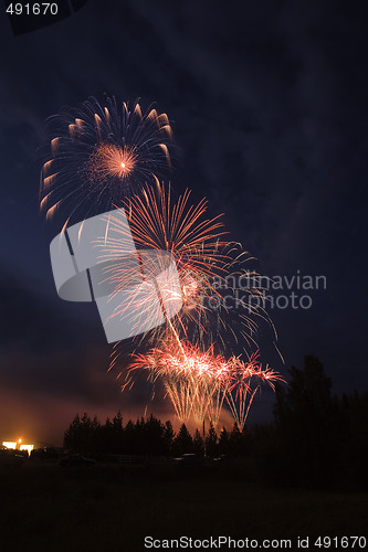 Image of Fireworks in the dawn sky