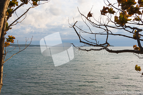 Image of Clouds over the sea