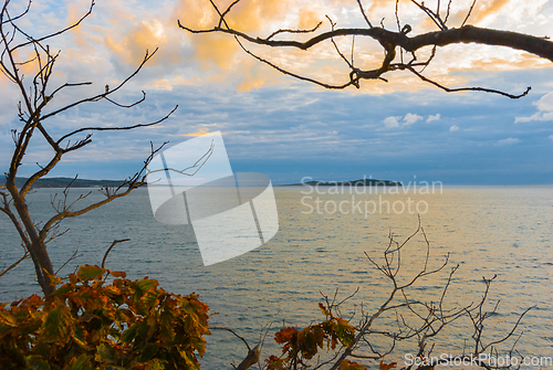 Image of Clouds over the sea