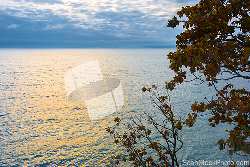 Image of Clouds over the sea