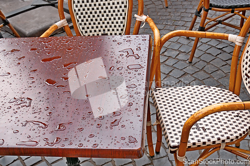 Image of Wet Street Cafe After The Rain