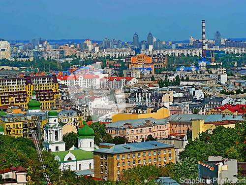 Image of City of Kyiv in sunny summer day