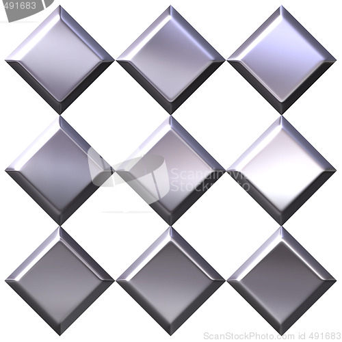 Image of 3D Silver Diamonds