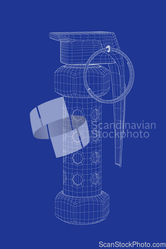 Image of 3D model of stun grenade
