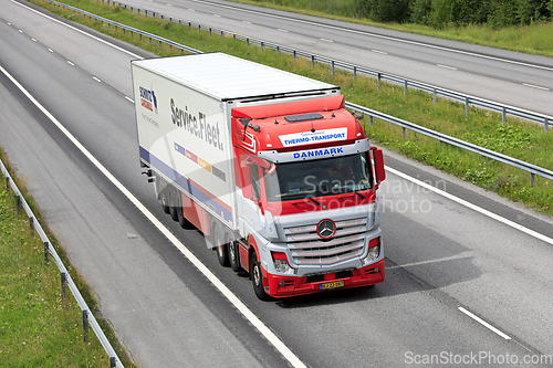 Image of Mercedes-Benz FRC Semi Trailer Truck on Motorway