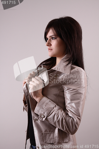 Image of Fashion model in studio