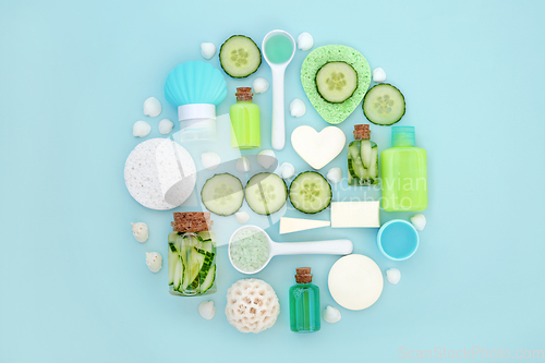 Image of Cucumber Skin Care Products for Cleansing Spa