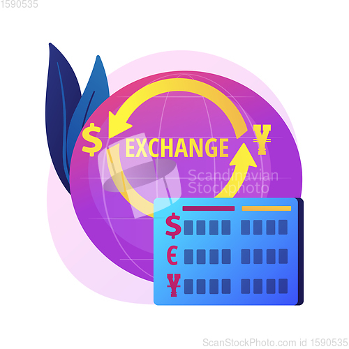 Image of Currency exchange vector concept metaphor