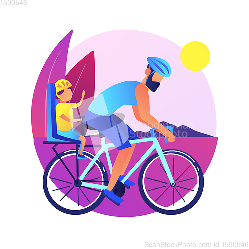 Image of Couple on bicycles vector concept metaphor