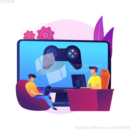 Image of Computer gaming vector concept metaphor