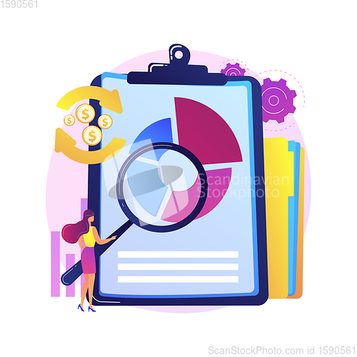 Image of Financial analysis vector concept metaphor