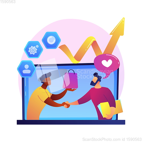 Image of Customer relationship management vector concept metaphor