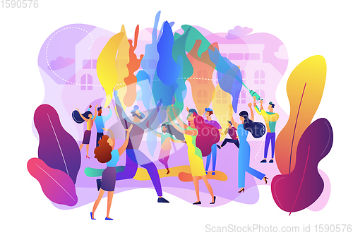 Image of Holi festival concept vector illustration