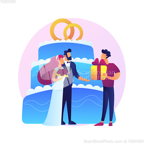 Image of Wedding ceremony vector concept metaphor
