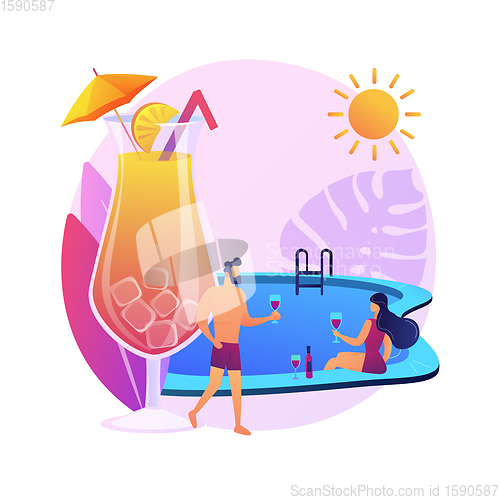 Image of Pool party vector concept metaphor