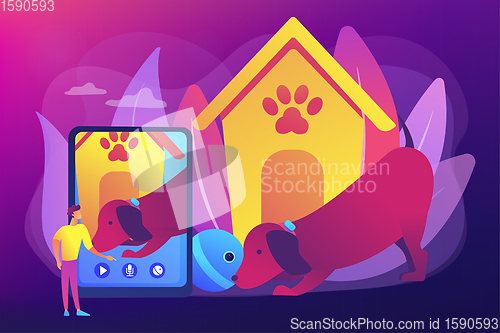 Image of Robotic pet sitters concept vector illustration