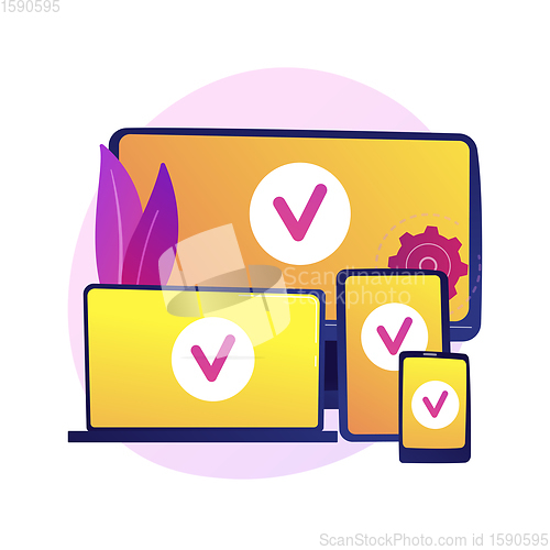 Image of Cross platform devices vector concept metaphor