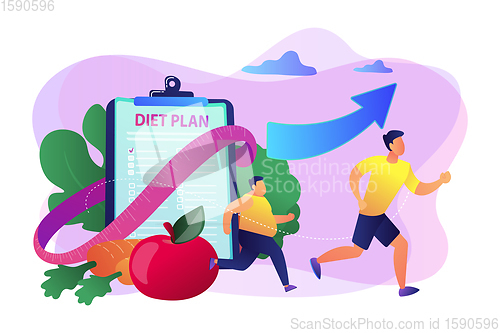 Image of Weight loss diet concept vector illustration.