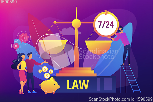 Image of Legal services concept vector illustration