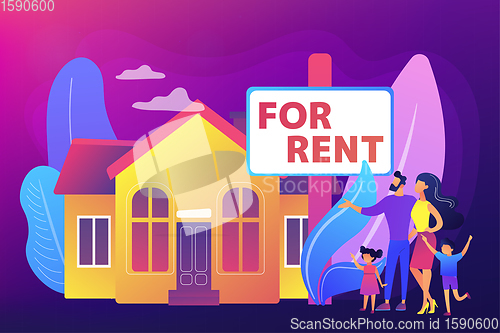 Image of House for rent concept vector illustration.