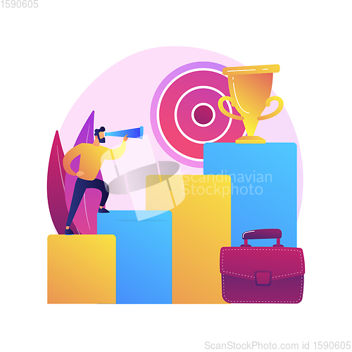 Image of Ambitious business plans vector concept metaphor