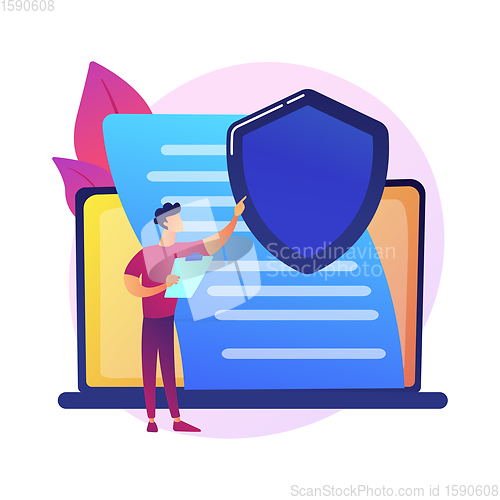 Image of Cyber insurance vector concept metaphor