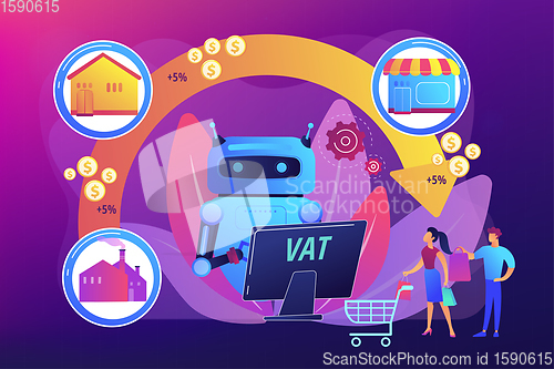 Image of Value added tax system concept vector illustration