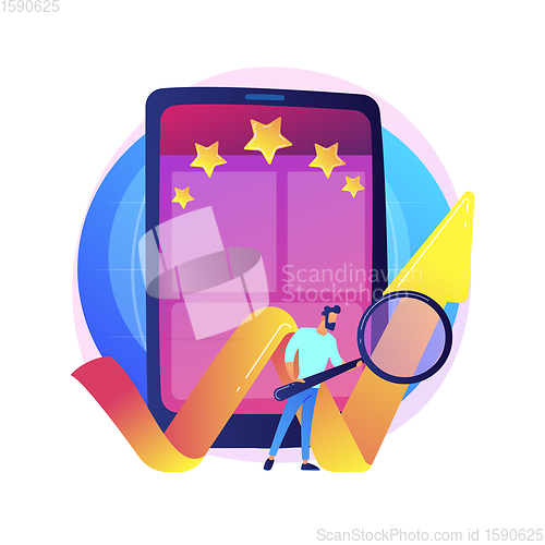 Image of Mobile app rating vector concept metaphor.