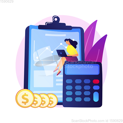 Image of Financial audit vector concept metaphor