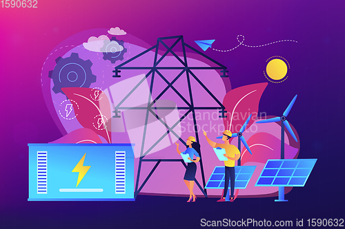 Image of Energy storage concept vector illustration.
