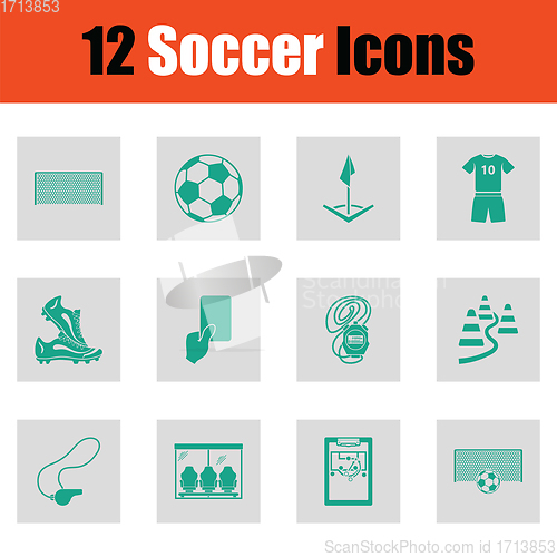 Image of Set of soccer icons