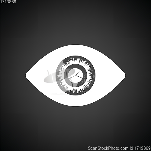 Image of Eye with market chart inside pupil icon