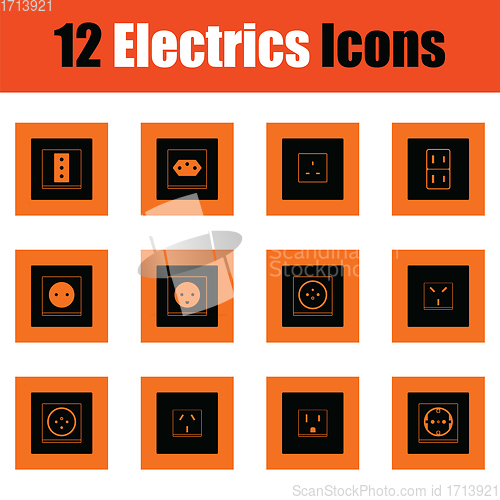 Image of Electrics icon set